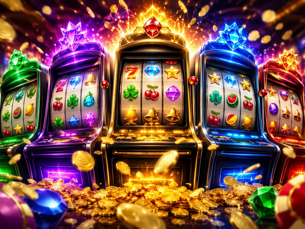Tampilan visual permainan slot MPO1221 dengan reel berwarna